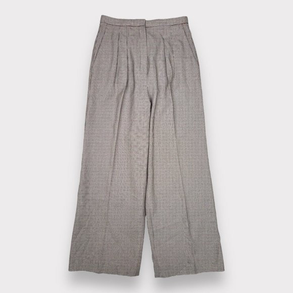 ARITZIA BABATON Rosemarie Pleated High Waisted Wide Leg Trousers Women's Size 10 - Picture 2 of 16